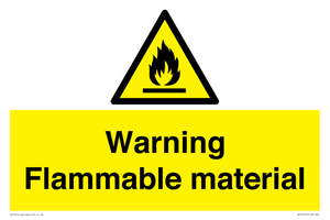 WV14612: Warning Flammable material