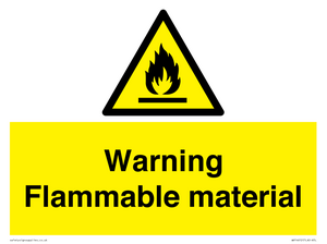 WV14612: Warning Flammable material