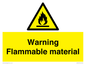WV14612: Warning Flammable material
