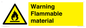 WV14612: Warning Flammable material