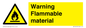 WV14612: Warning Flammable material