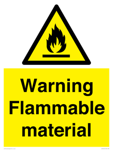 WV14612: Warning Flammable material