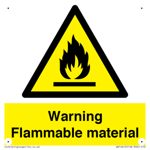 WV14612: Warning Flammable material