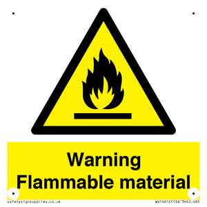 WV14612: Warning Flammable material