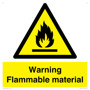 WV14612: Warning Flammable material