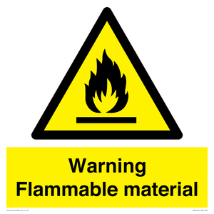 WV14612: Warning Flammable material