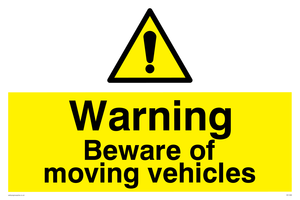 WV1468: Caution Beware moving vehicles