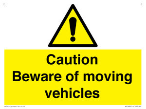 WV1468: Caution Beware moving vehicles