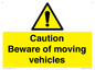 WV1468: Caution Beware moving vehicles