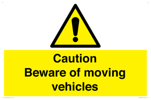 WV1468: Caution Beware moving vehicles