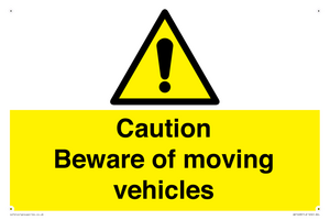WV1468: Caution Beware moving vehicles