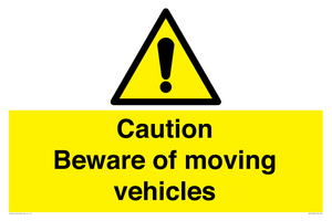 WV1468: Caution Beware moving vehicles