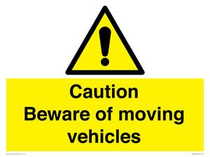 WV1468: Caution Beware moving vehicles