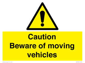 WV1468: Caution Beware moving vehicles