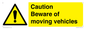 WV1468: Caution Beware moving vehicles