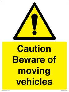 WV1468: Caution Beware moving vehicles