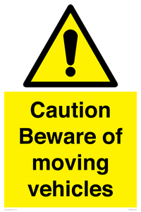 WV1468: Caution Beware moving vehicles