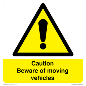 WV1468: Caution Beware moving vehicles