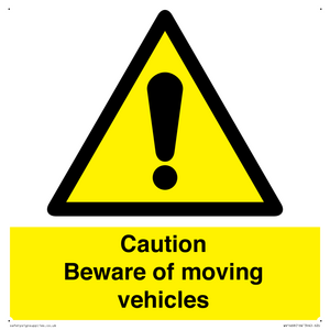 WV1468: Caution Beware moving vehicles