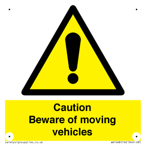 WV1468: Caution Beware moving vehicles