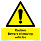 WV1468: Caution Beware moving vehicles