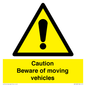 WV1468: Caution Beware moving vehicles