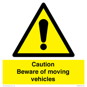 WV1468: Caution Beware moving vehicles