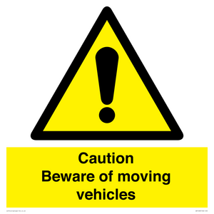WV1468: Caution Beware moving vehicles