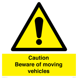 WV1468: Caution Beware moving vehicles