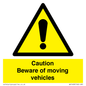 WV1468: Caution Beware moving vehicles