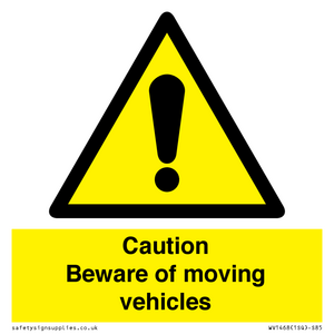 WV1468: Caution Beware moving vehicles