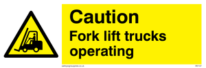 WV147: caution fork-lift trucks operating