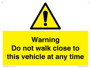 WV1498: Do not walk close to this vehicle