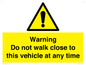 WV1498: Do not walk close to this vehicle