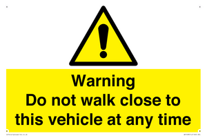 WV1498: Do not walk close to this vehicle