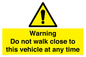WV1498: Do not walk close to this vehicle