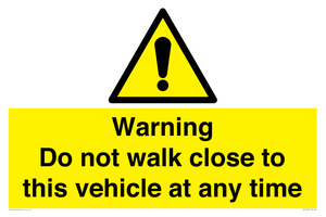 WV1498: Do not walk close to this vehicle