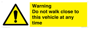 WV1498: Do not walk close to this vehicle