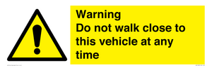 WV1498: Do not walk close to this vehicle