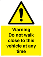 WV1498: Do not walk close to this vehicle