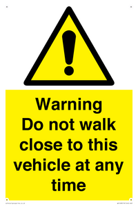 WV1498: Do not walk close to this vehicle