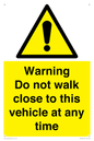 WV1498: Do not walk close to this vehicle