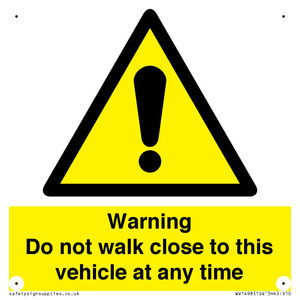 WV1498: Do not walk close to this vehicle