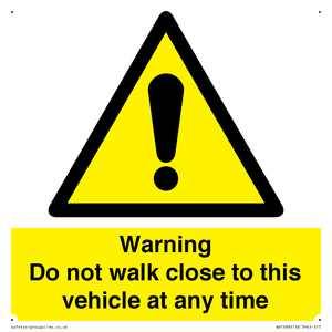 WV1498: Do not walk close to this vehicle
