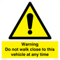 WV1498: Do not walk close to this vehicle