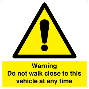 WV1498: Do not walk close to this vehicle