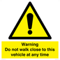 WV1498: Do not walk close to this vehicle