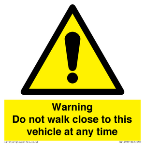 WV1498: Do not walk close to this vehicle