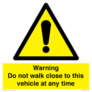 WV1498: Do not walk close to this vehicle