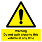 WV1498: Do not walk close to this vehicle